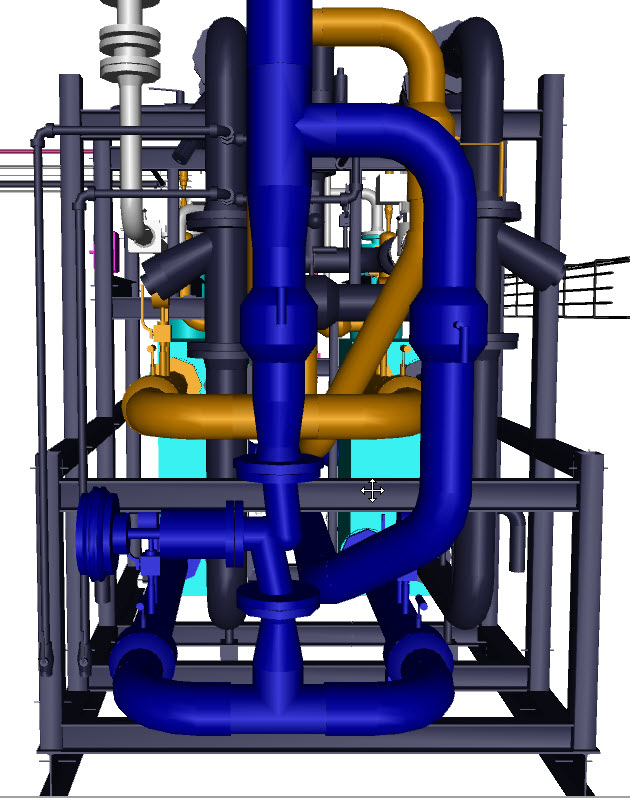 Building Utility Unit for Central Heating and Hot Tap